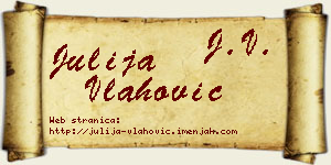 Julija Vlahović vizit kartica